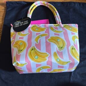 Betsey Johnson Pink and Yellow Tropical Banana Cooler Purse